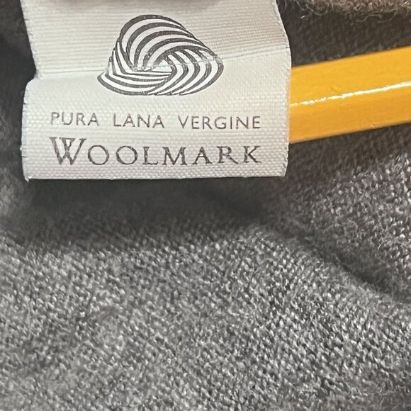 Dalmine Uomo Gray Sweater, 100% Wool Made in Italy, Turtleneck, Men's XXL (56) - Picture 5 of 8